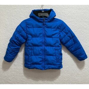 Swiss Tech Kids Blue Hooded Puffer Jacket Size Medium 8 Winter‎ Coat